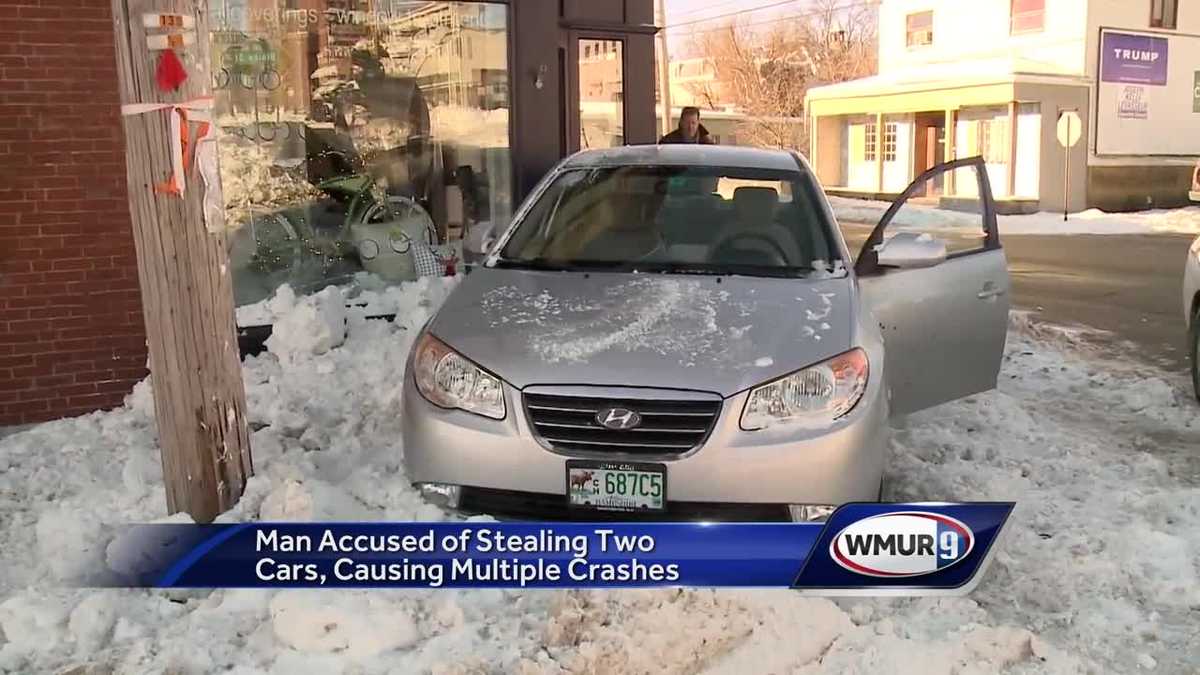 Man accused of stealing 2 cars, crausing multiple crashes