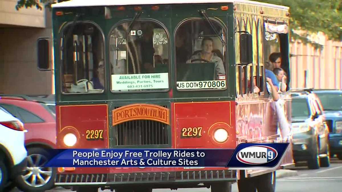 People enjoy free trolley rides to Manchester arts, cultural sites