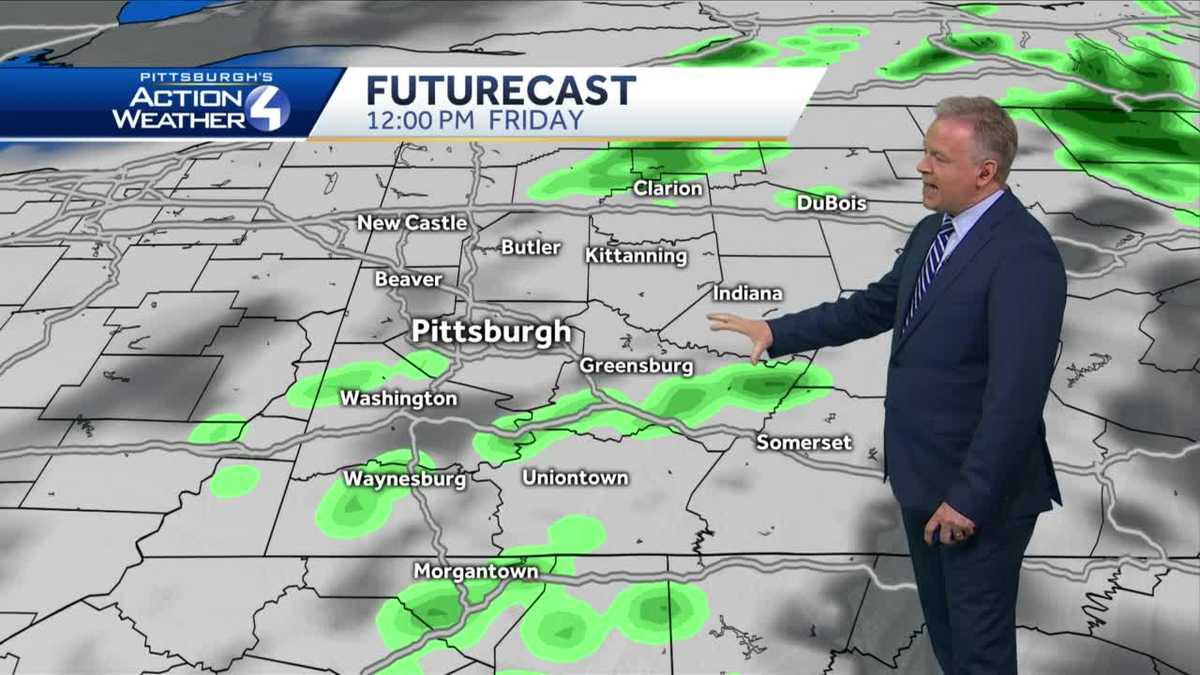 Isolated showers tonight, highs in low 60s on Friday