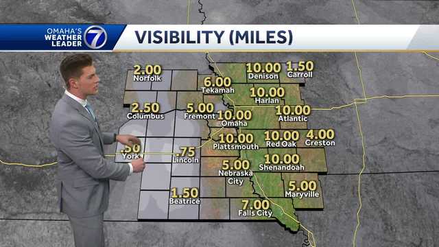 National Weather Service expects fog over Omaha area which may lead to dangerous road conditions