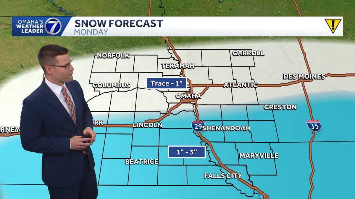 Frigid start Sunday, snow possible Monday in Omaha area