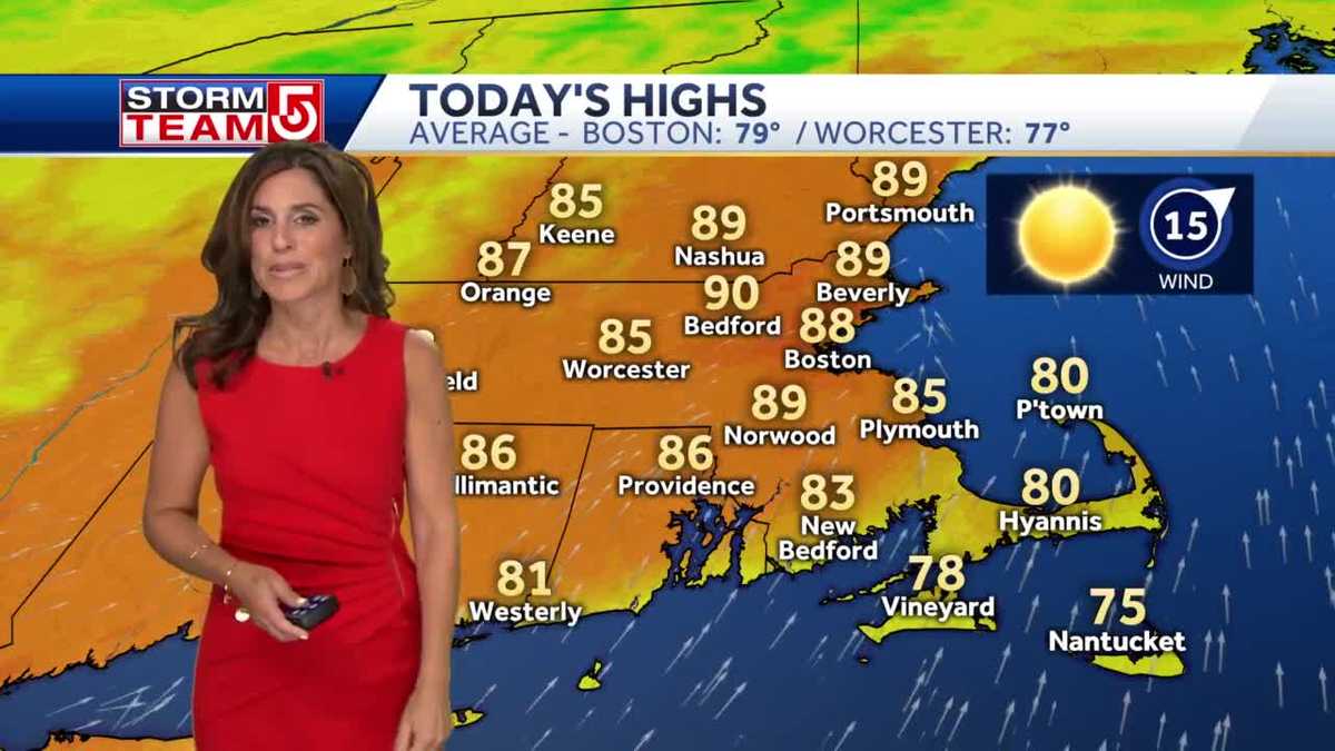 Video: Mostly sunny skies today, but showers in forecast