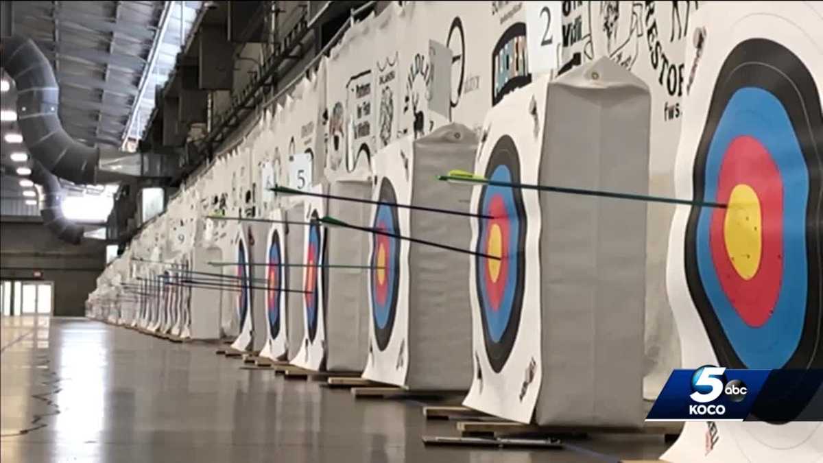 ARCHERY PROGRAM Students from across Oklahoma go for the bullseye