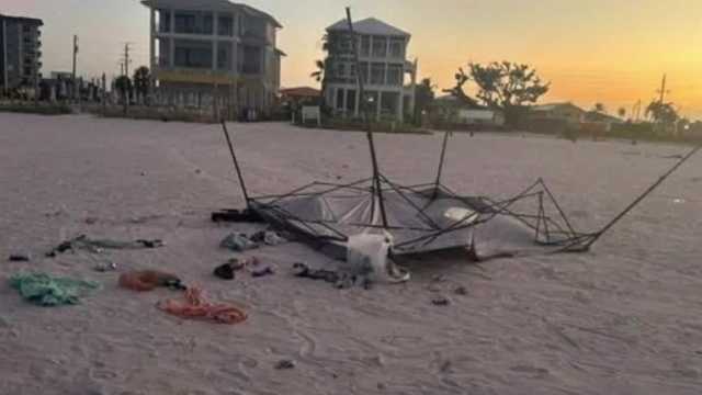 Crews clean up trash left behind over Memorial Day weekend on Fort Myers Beach