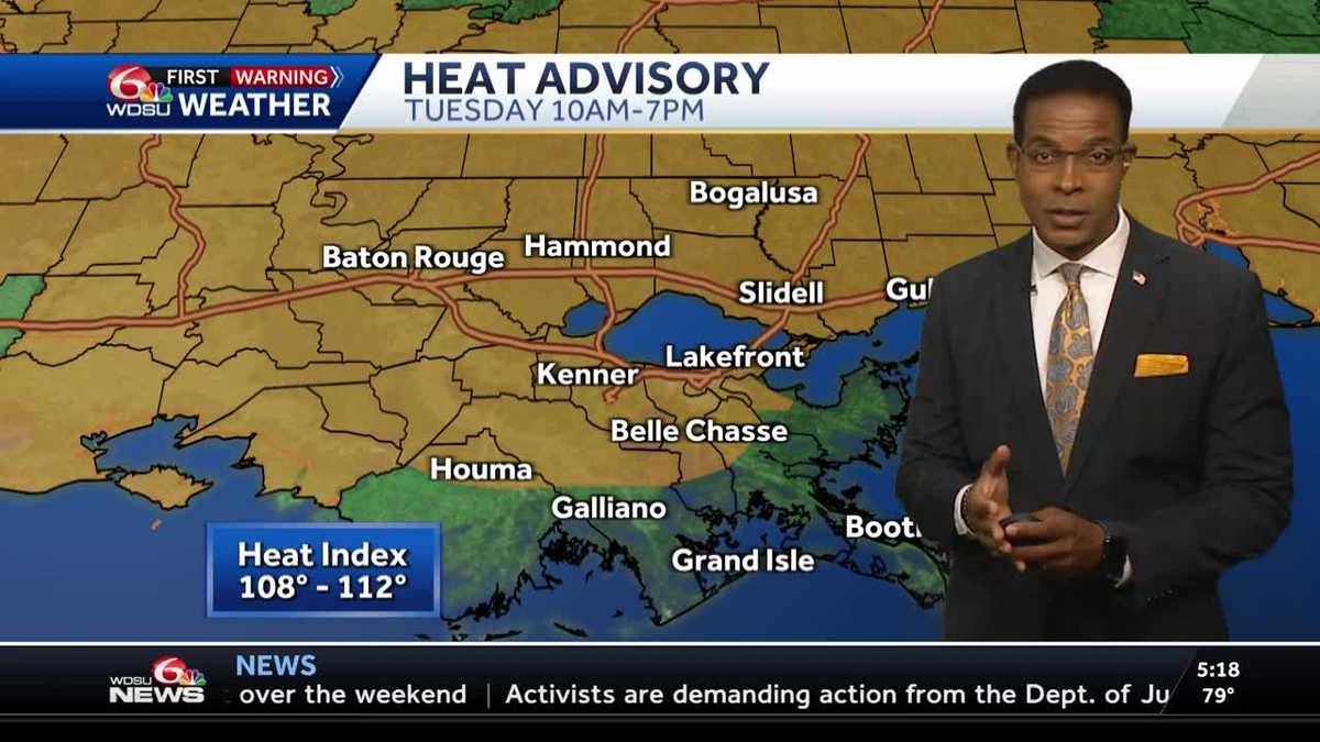 A Heat Advisory for Tuesday