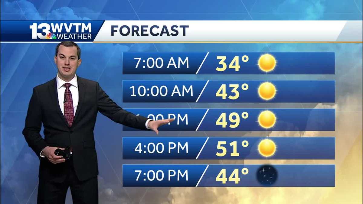 Sunny and cool Thursday