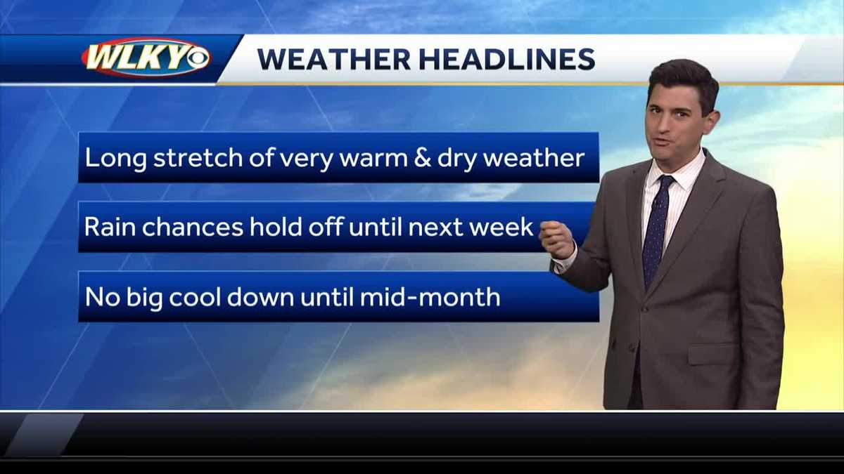 Heat holds on as dry conditions dominate through the weekend