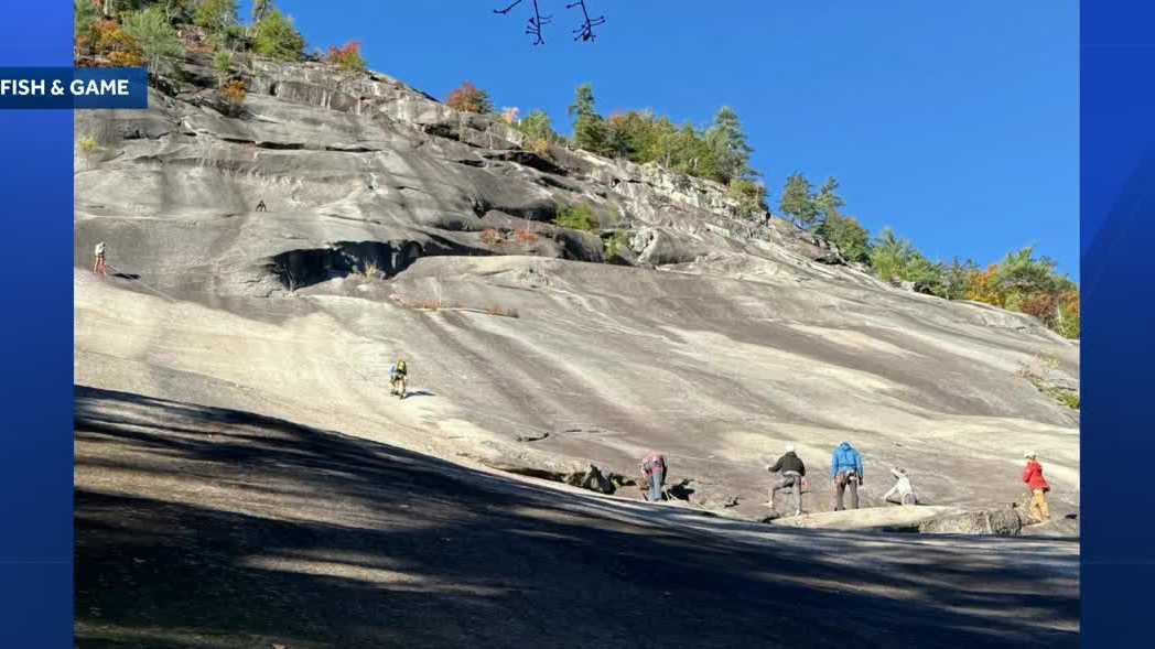Rock climber rescued after getting stuck on ledge in NH - WMUR