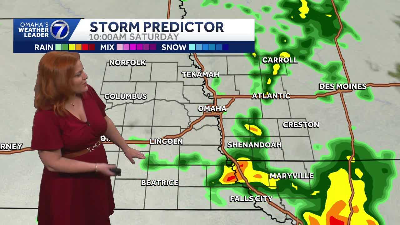 Scattered rain, storms Saturday morning for Omaha area