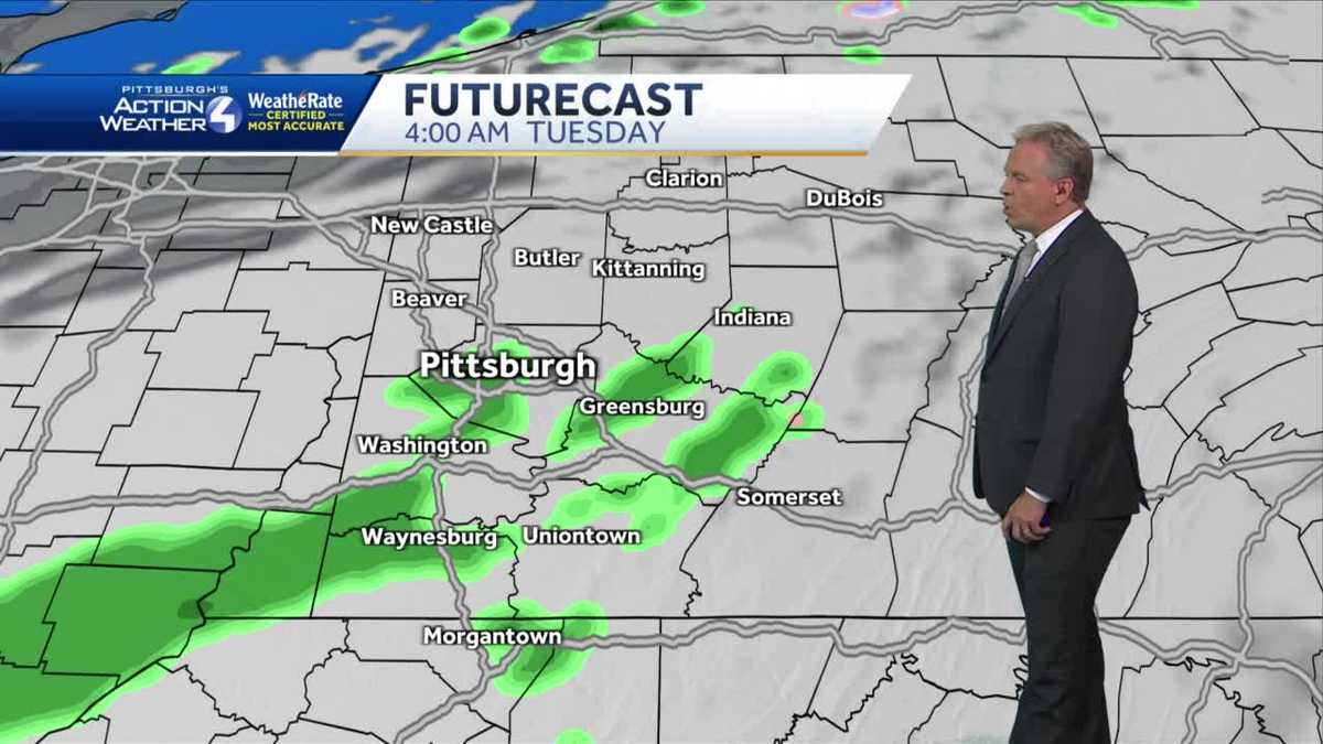 Cloudy on Tuesday in Pittsburgh area, spotty showers possible