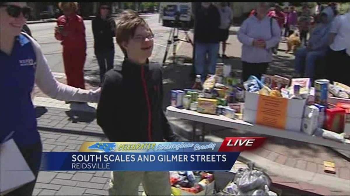 Collecting food as WXII Celebrates Rockingham County