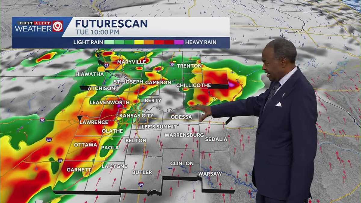 Kansas City Tuesday forecast includes severe storms this evening - KMBC