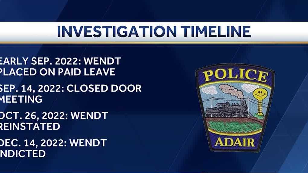 Adair police chief still on the job while facing charges