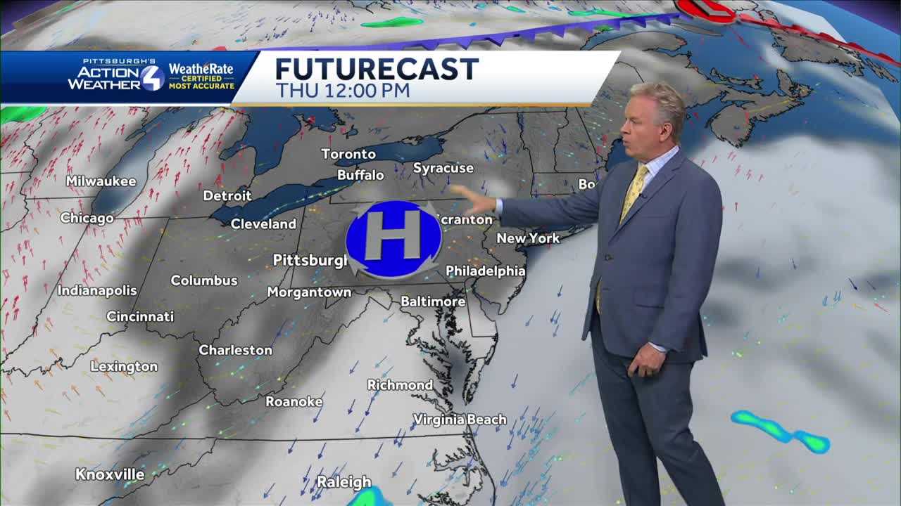 Mostly sunny with temps in the 80s into the weekend