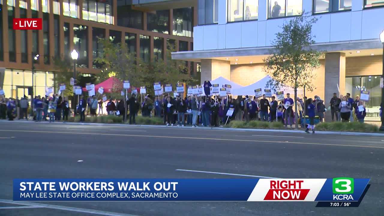 California state workers stage one-day strike over contract disputes