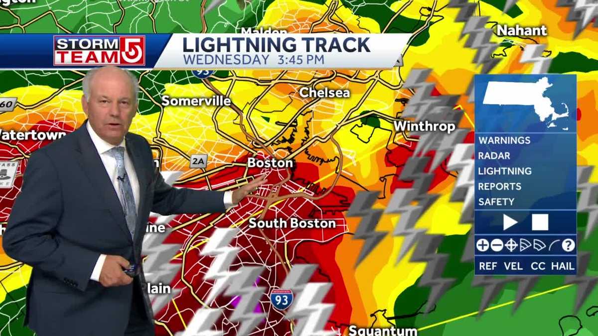 Video: Severe thunderstorm warning issued in and around Boston