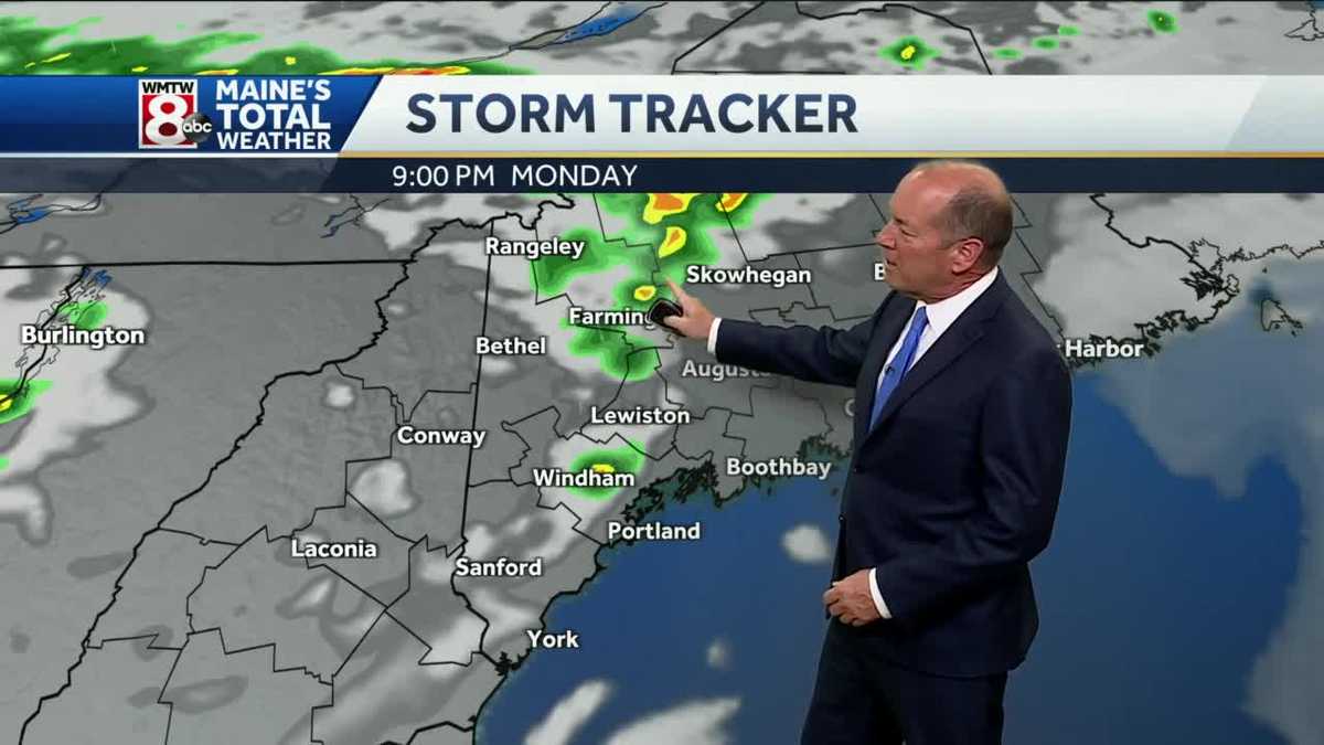 Showers and a few thunderstorms this evening