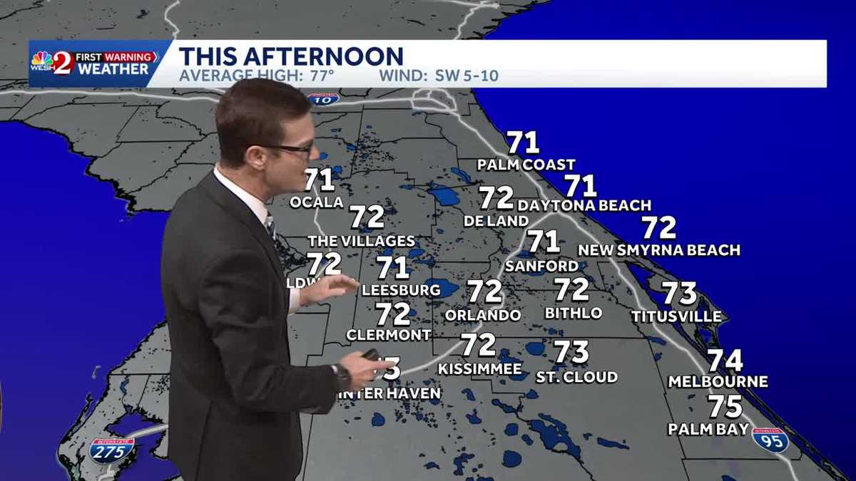 Frosty morning, then warming temps this afternoon for Central FL