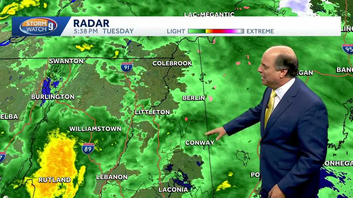 Rain moves out overnight