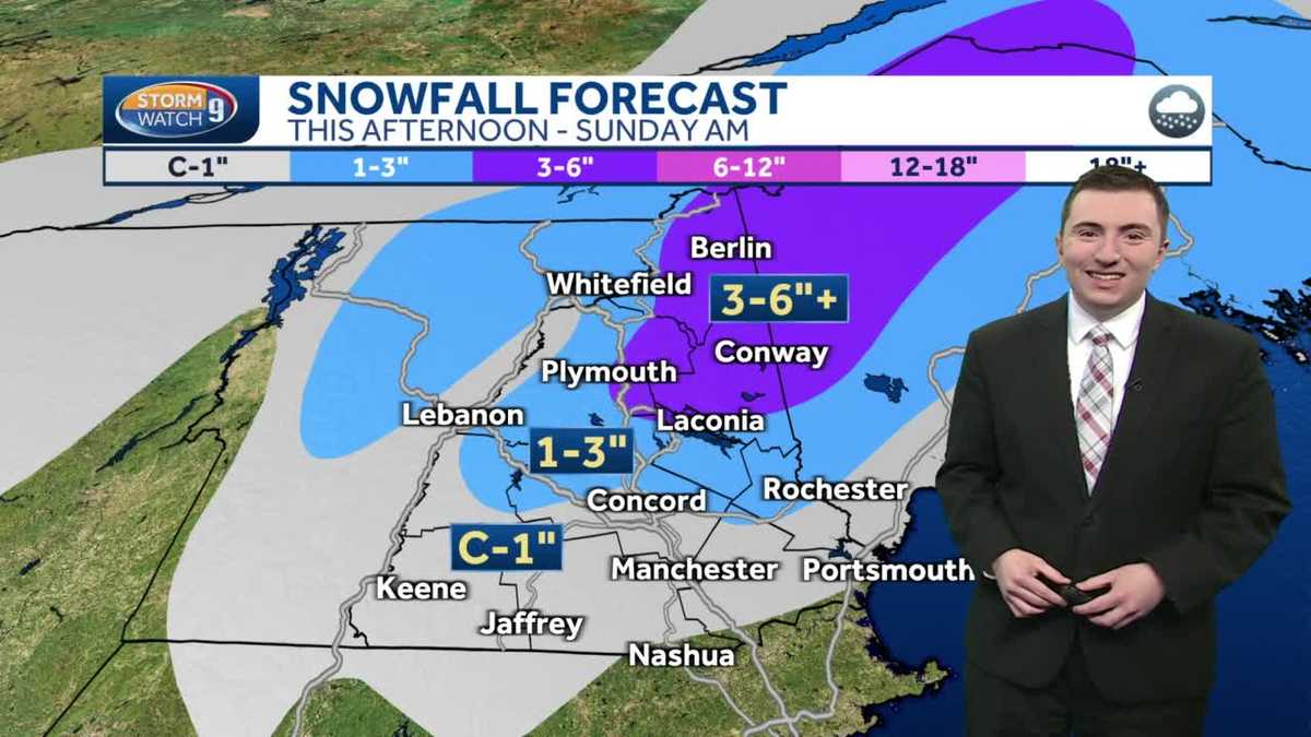 New Hampshire snowfall forecast: How much communities could see