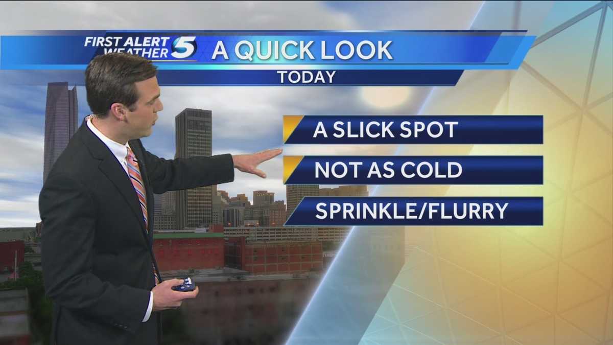Forecast: watch out for a few slick spots this morning