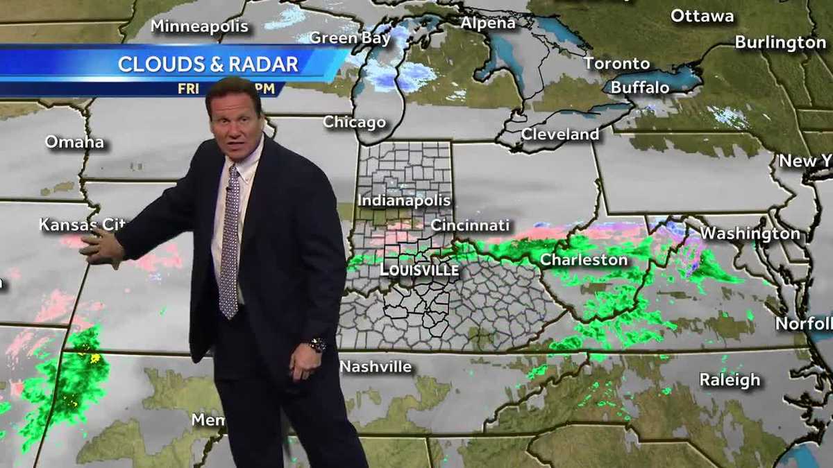 Above freezing temperatures Friday night