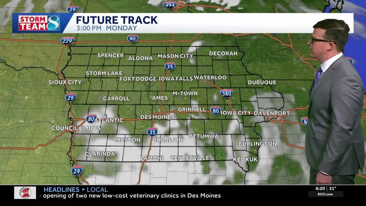 Iowa weather: A warm start to the week before cold and snow chances return toward the weekend