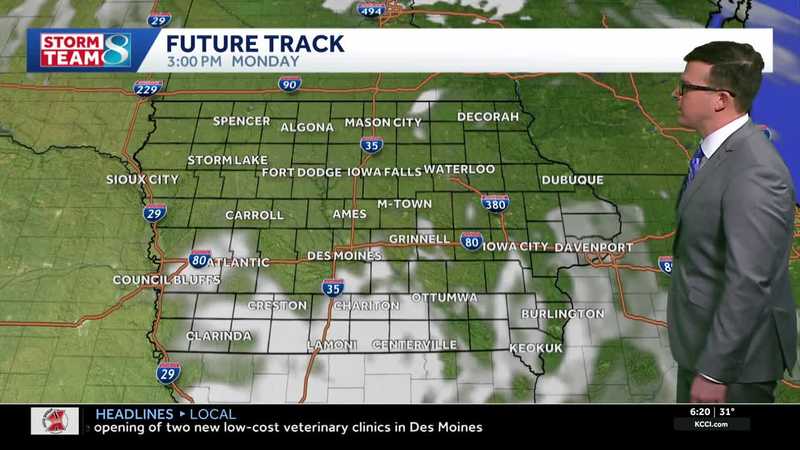 Iowa weather: A warm start to the week before cold and snow chances return toward the weekend
