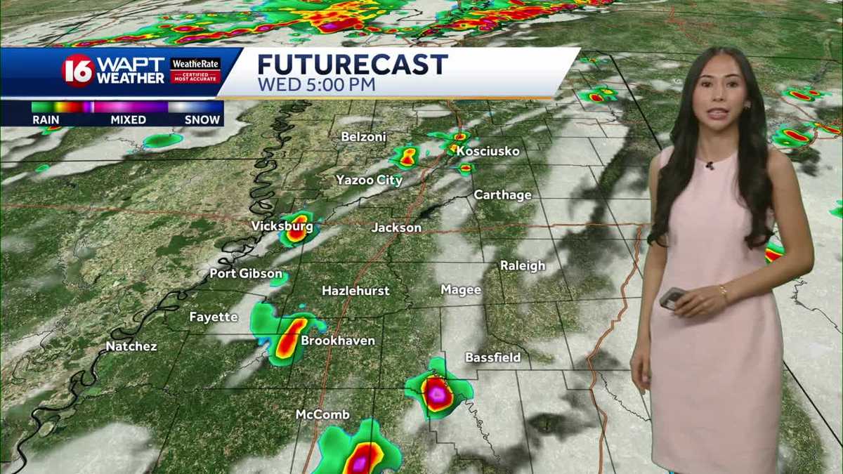 Temperatures back in the low 90s Wednesday afternoon