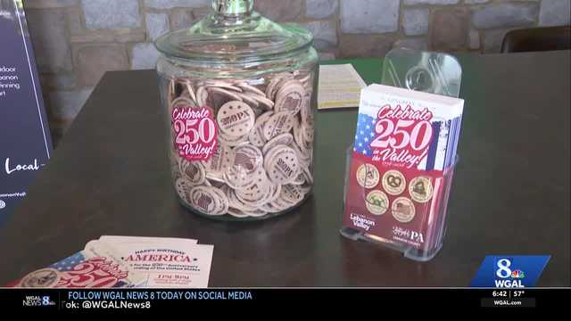 Visitors can collect five designs at 12 Lebanon County sites on America's 250th birthday trail