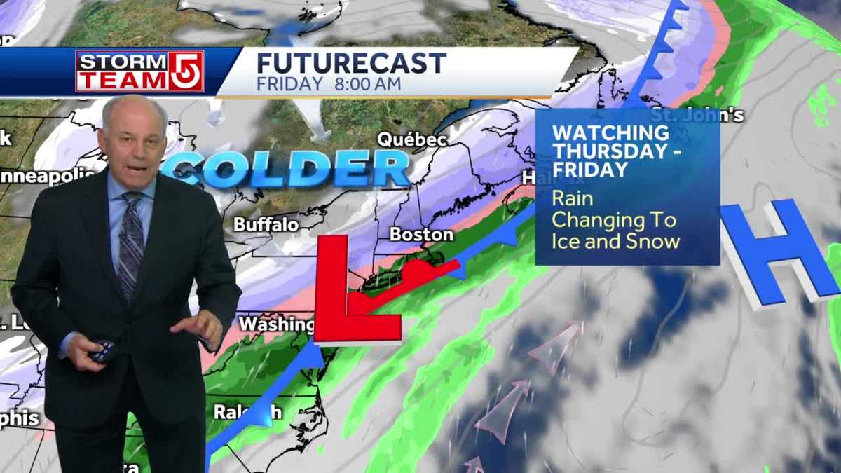 Here's when sleet, snow will be falling in Mass. later this week