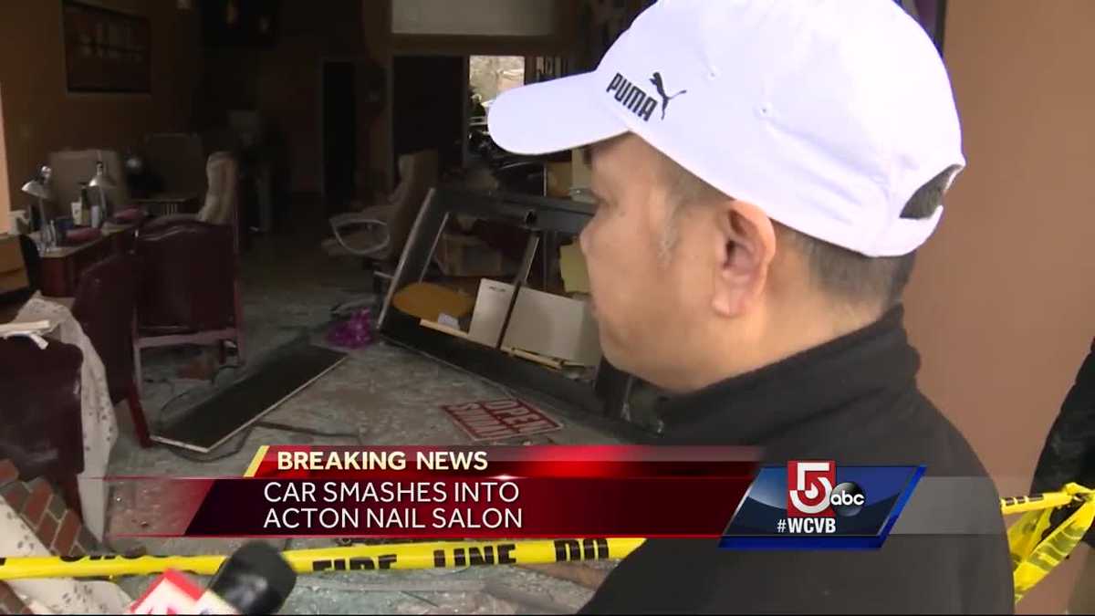 Car crashes into nail salon