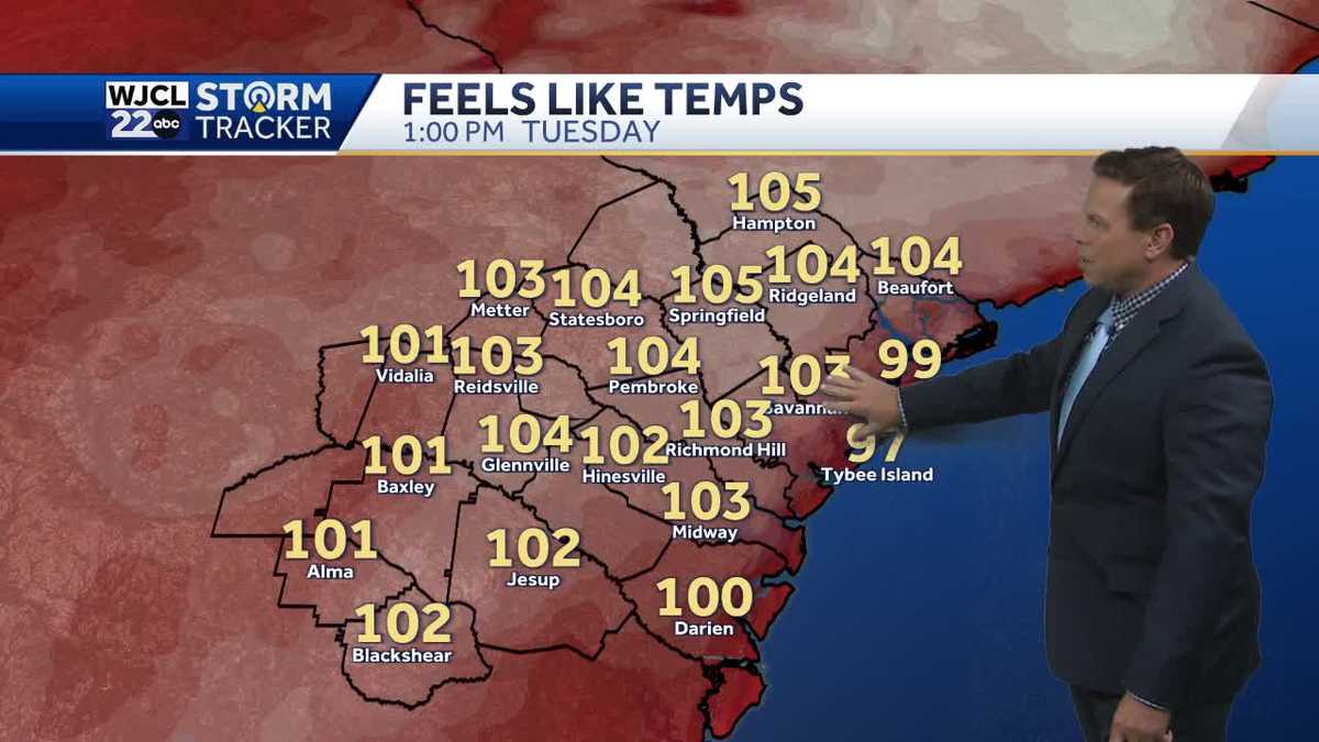 Another hot one with scattered PM storms for the Savannah area - WJCL
