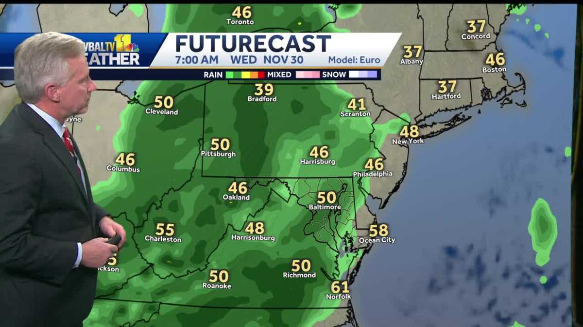 ⚠ Rain Wednesday to make for Impact Weather Day