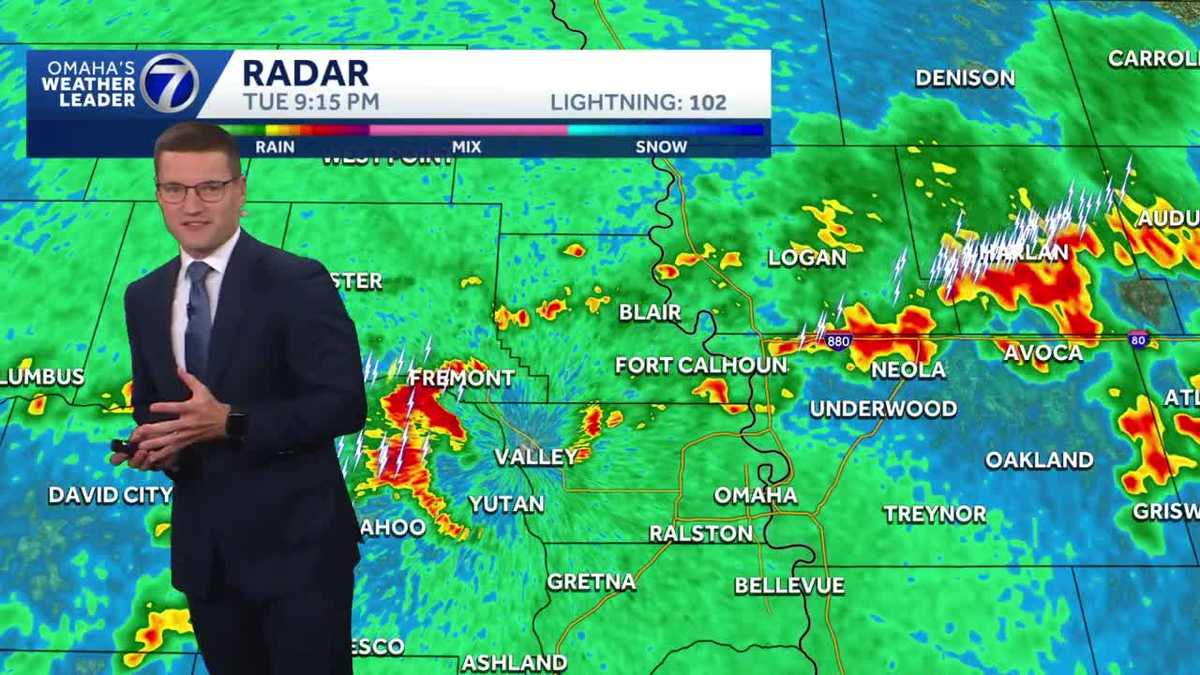 Storms possible overnight, heavy rain potential in Omaha area