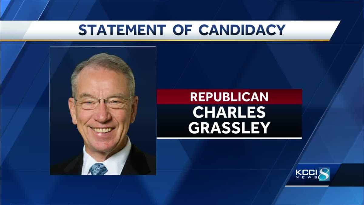 Grassley Files Statement Of Candidacy With Federal Election Grassley Files Statement Of Candidacy With Federal Election