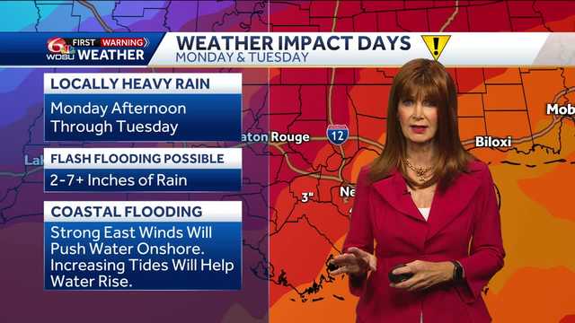 Weather impact days Monday and Tuesday