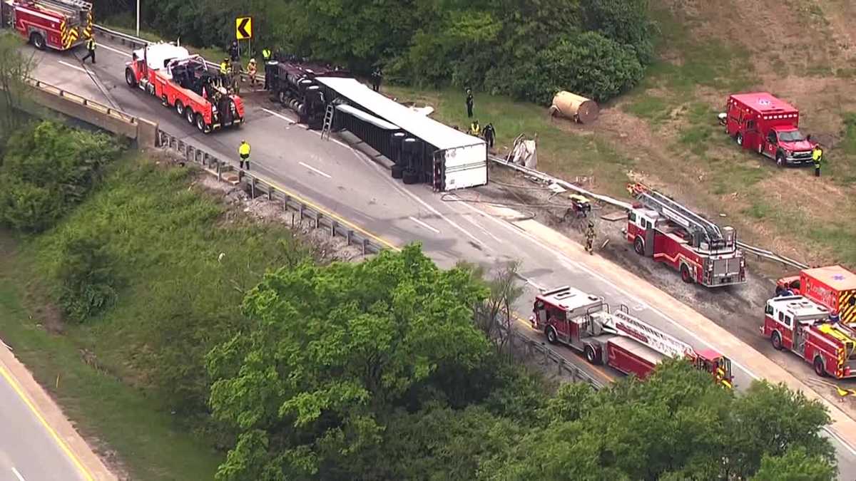 All lanes back open on I-64 W after overturned semitrailer, driver ...