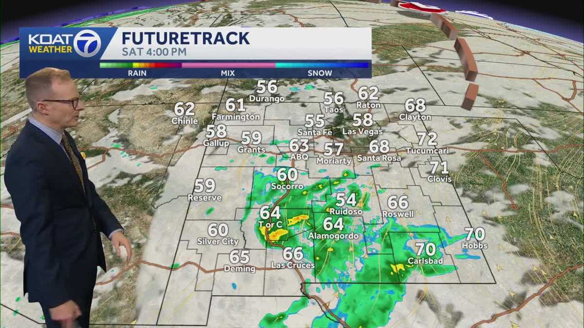 Warmer than usual weekend with southern storm chances