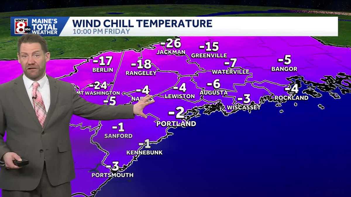 Bitter cold arrives in Maine