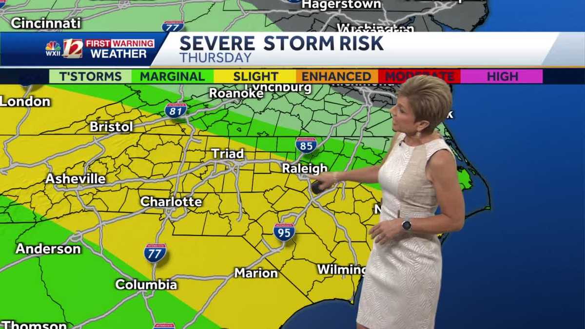 WATCH: Severe storm risk Thursday - WXII