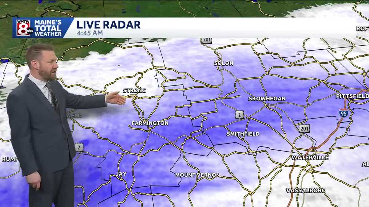 More snow coming to Maine on Monday