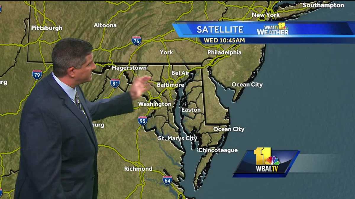 Mostly Sunny and mild on Wednesday