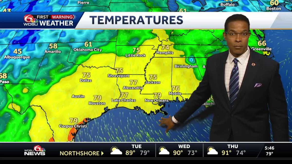 A very warm and humid Tuesday