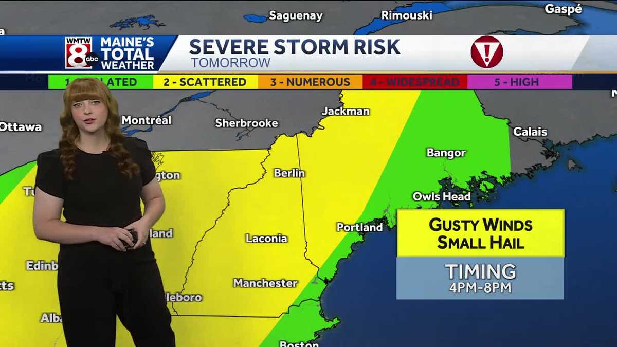 Showers exit today, strong to severe storms possible Thursday