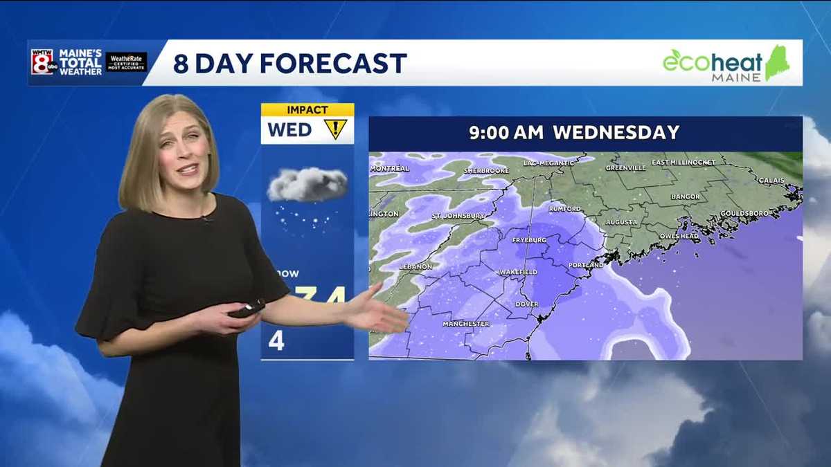 Round of light snow in Maine moves out quickly