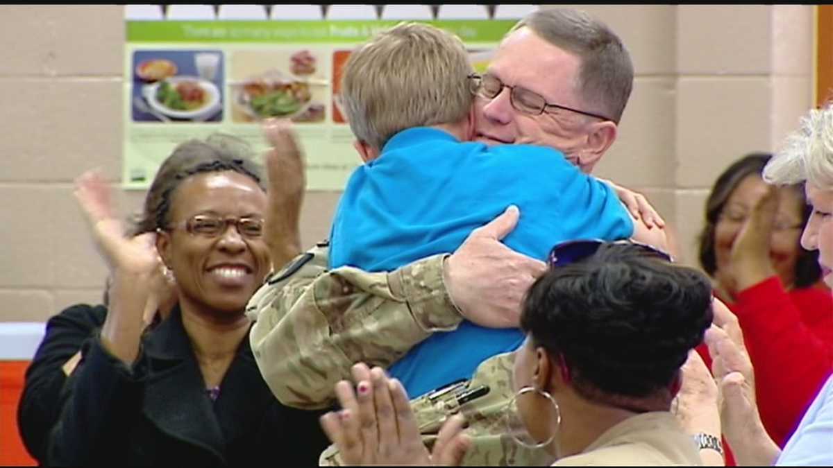 Soldier Dad Surprises Son During School Assembly