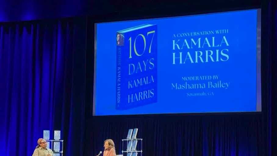 Kamala Harris talks foreign policy, Trump and Georgia midterms at Savannah tour stop