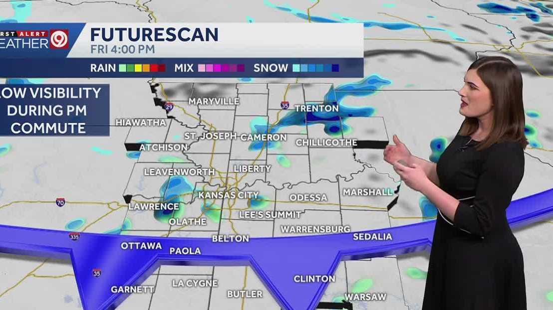 Kansas City area could see heavy snow bands during evening commute; Cold front rolling in