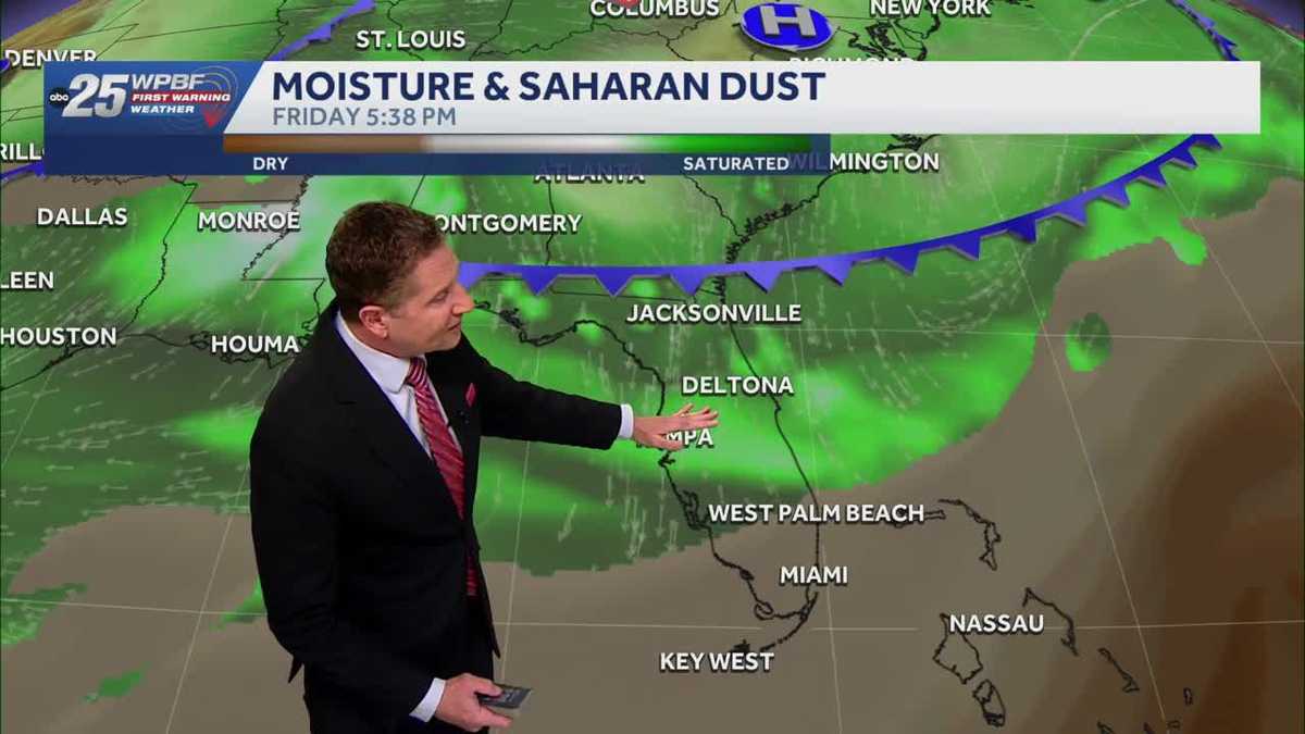 Rain chances increase the farther north you travel